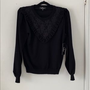 Cropped black sweater